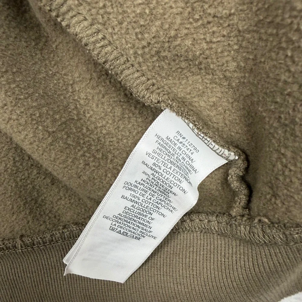 True Religion Mens World Tour Buddha Zip Hoodie Brown Contrast Stitch Y2K 3XL